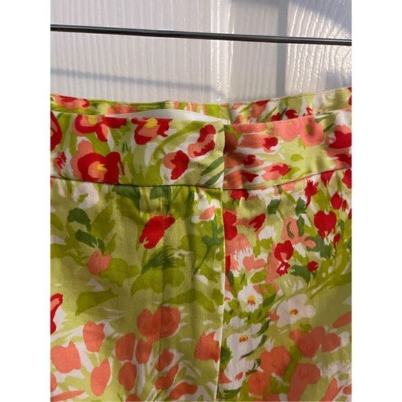 Rafael Yellow and orange floral flat front pants. Size 16 - Picture 4 of 5